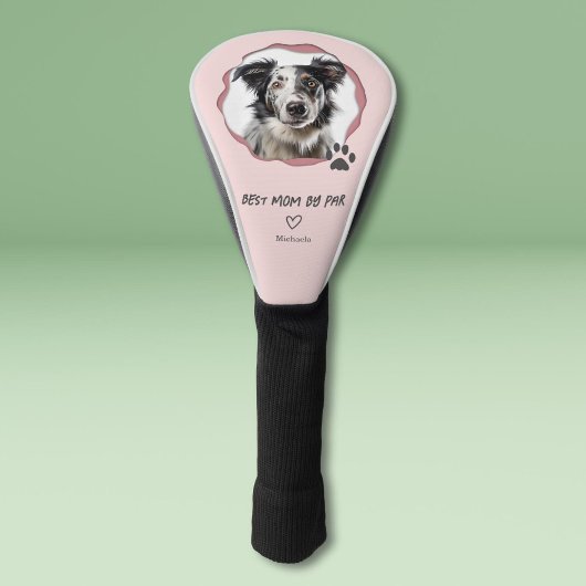Aangepaste foto roze hond beste moeder door Par Golfheadcover