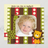 Aangepaste Foto Safari-uitnodigingen Kaart (Voorkant / Achterkant)