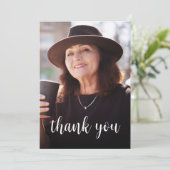 Aangepaste foto Sage Green 60e verjaardagsfeestje Bedankkaart (Staand voorkant)