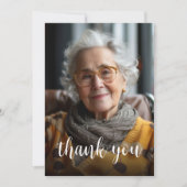 Aangepaste foto Sage Groen 80ste verjaardagsfeestj Bedankkaart (Voorkant)