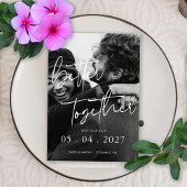 Aangepaste foto Samen sterker Huwelijk Datum opsla Save The Date