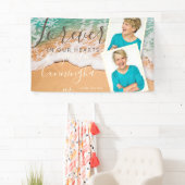 Aangepaste foto Sandy Ocean Beach Funeral Memorial Spandoek (Insitu)