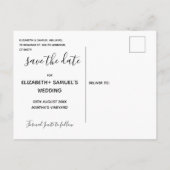 Aangepaste foto Save the Date briefkaart (Achterkant)