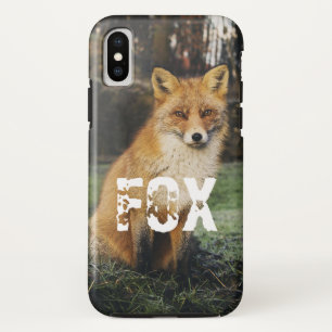 Aangepaste foto schattig Fox dierlijk schattig nat iPhone X Hoesje
