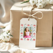 Aangepaste Foto Schattige Ghost Theme Verjaardag Cadeaulabel