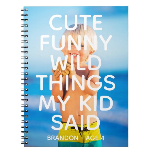 Aangepaste foto Schattigee Grappige Wilde Dingen M Notitieboek (Voorkant)