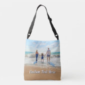 Aangepaste foto schoudertas Gepersonaliseerde teks Crossbody Tas (Achterkant)