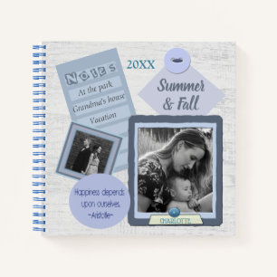 Aangepaste foto-scrapbook Journal — spiral noteb Notitieboek