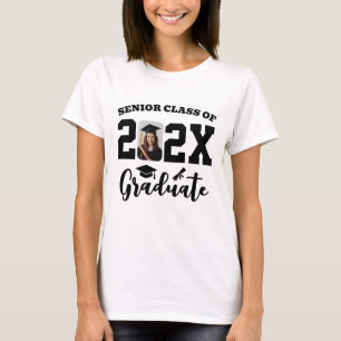 Aangepaste foto senior klas afgestudeerd t-shirt