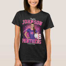 Aangepaste foto senior sportteam roze bootleg