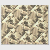 Aangepaste foto Sepia Cadeaupapier (Vlak)