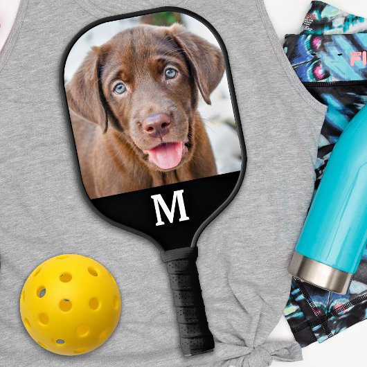 Aangepaste foto-serie Dog Aangepast monogram Pickleball Paddle