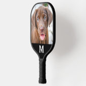 Aangepaste foto-serie Dog Aangepast monogram Pickleball Paddle (Links)