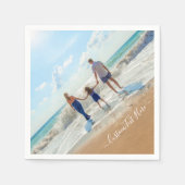 Aangepaste foto servetten Uw eigen ontwerp met tek (Voorkant)