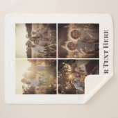 Aangepaste Foto Sherpa Deken Collage Oma Gift (Voorkant (horizontaal))