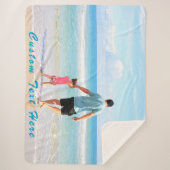 Aangepaste foto Sherpa deken met tekst (Voorkant)