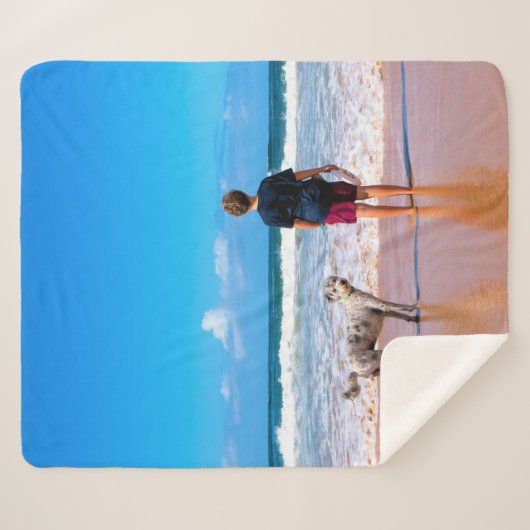 Aangepaste foto Sherpa deken met uw eigen ontwerp (Voorkant (horizontaal))