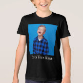 Aangepaste Foto Shirt, Gepersonaliseerde Kinder Sh Tri-Blend Shirt (Voorkant)
