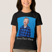 Aangepaste Foto Shirt, Gepersonaliseerde Kinder Sh Tri-Blend Shirt (Voorkant)