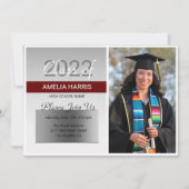 Aangepaste foto Silver Background Kaart (Voorkant)