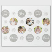 Aangepaste foto Silver Glitter Kijk Gift Wrap Cadeaupapier (Vlak)