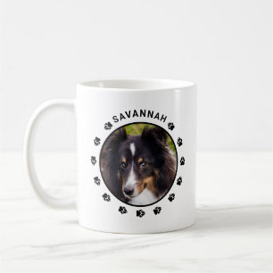 Aangepaste foto-sjablonen voor huisdieren met pote koffiemok