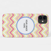 Aangepaste foto sjabloon zigzag chevron afdrukken Case-Mate iPhone case (Achterkant (horizontaal))