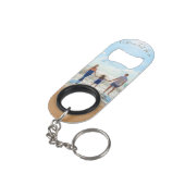 Aangepaste foto Sleutelhanger flesopener met tekst Mini Flessenopener (Achterkant Gekanteld)