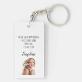 Aangepaste foto Sleutelhanger, gepersonaliseerde S Sleutelhanger (achterkant)