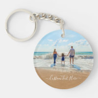 Aangepaste foto-Sleutelhanger Gift Uw foto's en te