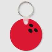 Aangepaste foto sleutelhanger met rode bowlingbal (Voorkant)