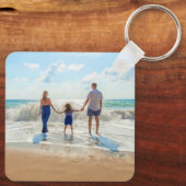 Aangepaste foto-Sleutelhanger met uw fotoontwerp Sleutelhanger (Achterkant)