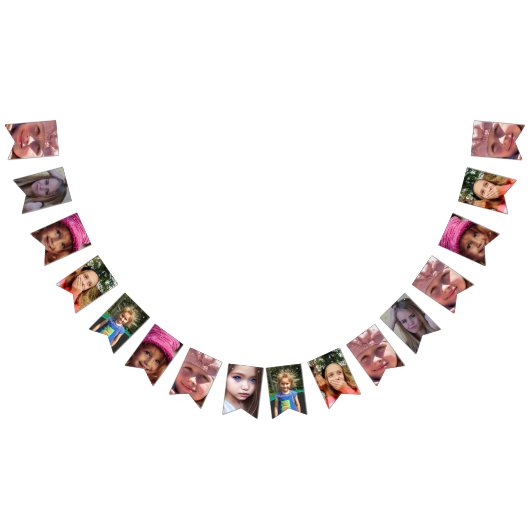 Aangepaste foto slinger verjaardagsfeest vlag vlaggetjes (Alle)