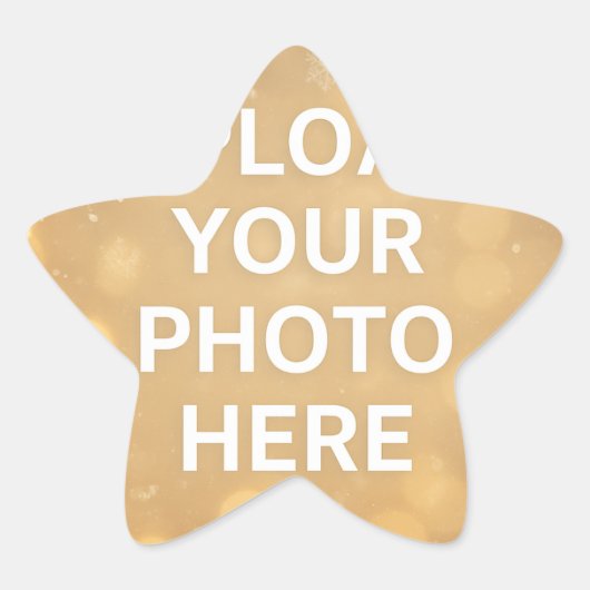 Aangepaste foto ster sticker (Voorkant)