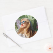 Aangepaste Foto Sticker, Gepersonaliseerde Afbeeld Ronde Sticker (Envelop)