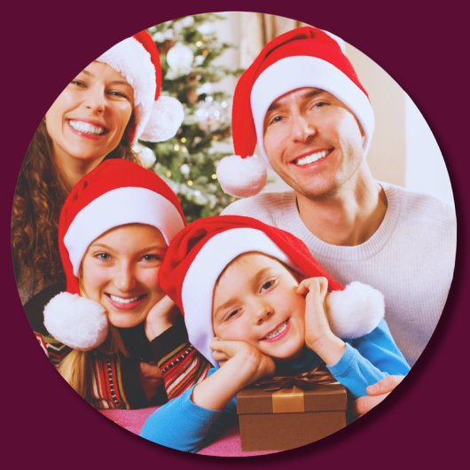 Aangepaste Foto Sticker, Gepersonaliseerde Afbeeld Ronde Sticker