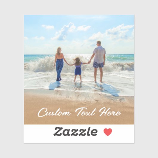 Aangepaste foto Sticker Uw foto's en tekst (Vel)