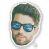 Aangepaste Foto Stickers Gepersonaliseerde Gezicht (Voorkant)