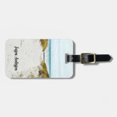 Aangepaste foto strand vakantie bagagelabel (Voorkant horizontaal)