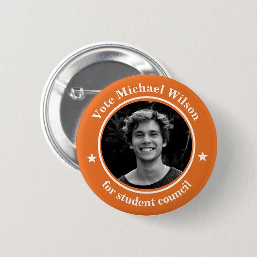 Aangepaste foto Studentenvakbond Oranje Button (Voorkant /achterkant)