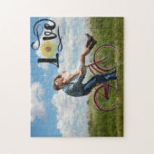 Aangepaste foto | Sunflower Love Script Legpuzzel (Verticaal)