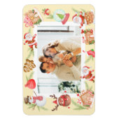 Aangepaste foto Sweet Santa Gingerbread House Magneet (Verticaal)