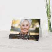 Aangepaste foto sympathie rouwverwerking dank u ge kaart (Voorkant)