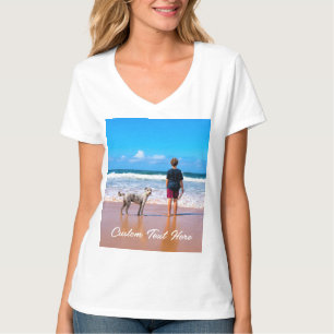 Aangepaste foto T-shirt Uw huisdier Foto's en teks