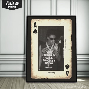 Aangepaste Foto Teen Wall Art, Poker Aas van Schop Poster