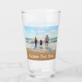 Aangepaste foto tekst glas uniek uw eigen ontwerp (Voorkant)