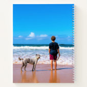 Aangepaste foto tekst Notitieboek met uw huisdier (Achterkant)