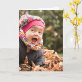 Aangepaste foto tekst ontwerp uw eigen gevouwen be kaart (Gele Bloem)