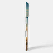 Aangepaste foto & tekst Retro strandposter Case-Mate iPhone Case (Achterkant / Rechts)