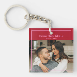 Aangepaste foto & tekst romantisch cadeau - Gepers Sleutelhanger